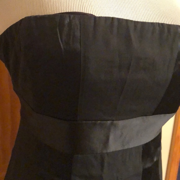 Express black satin strapless dress, worn once. - Picture 5 of 5